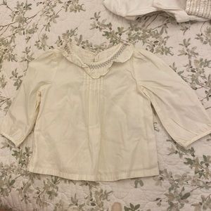 Janie and Jack Top baby white
